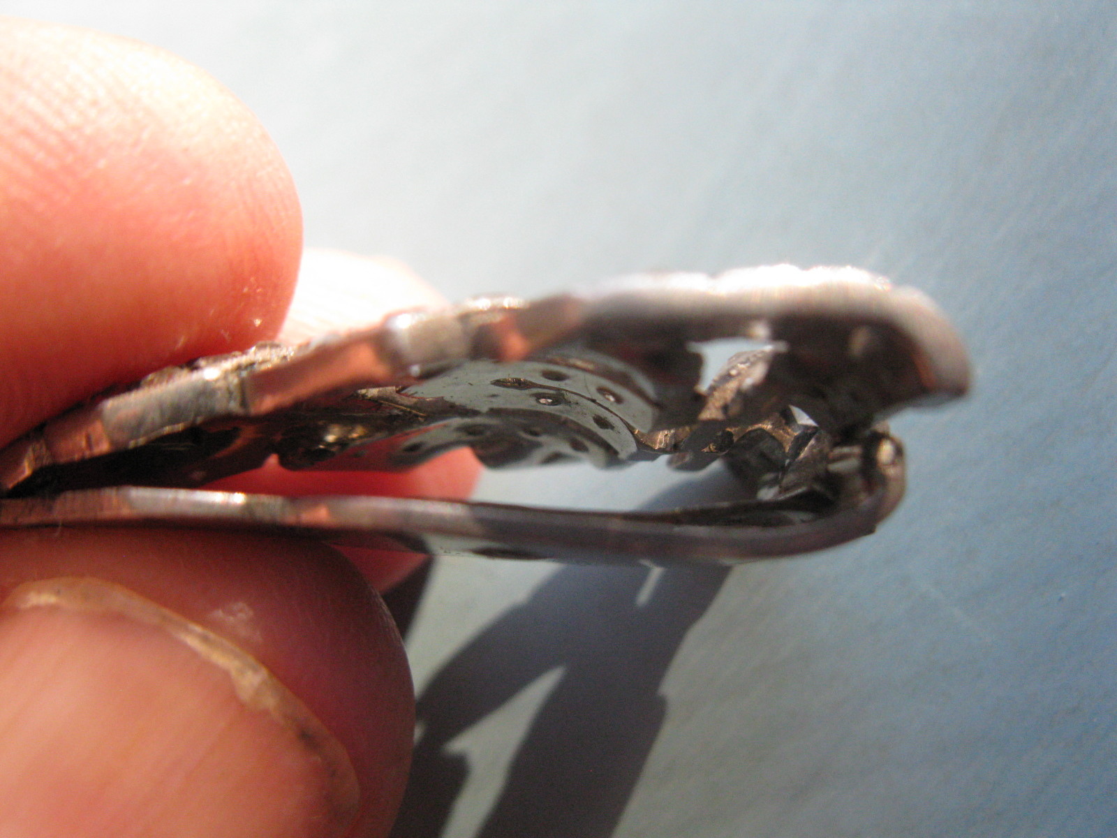 Price reduced! Paris France 800 silver paste dress or fur clip post -1838.