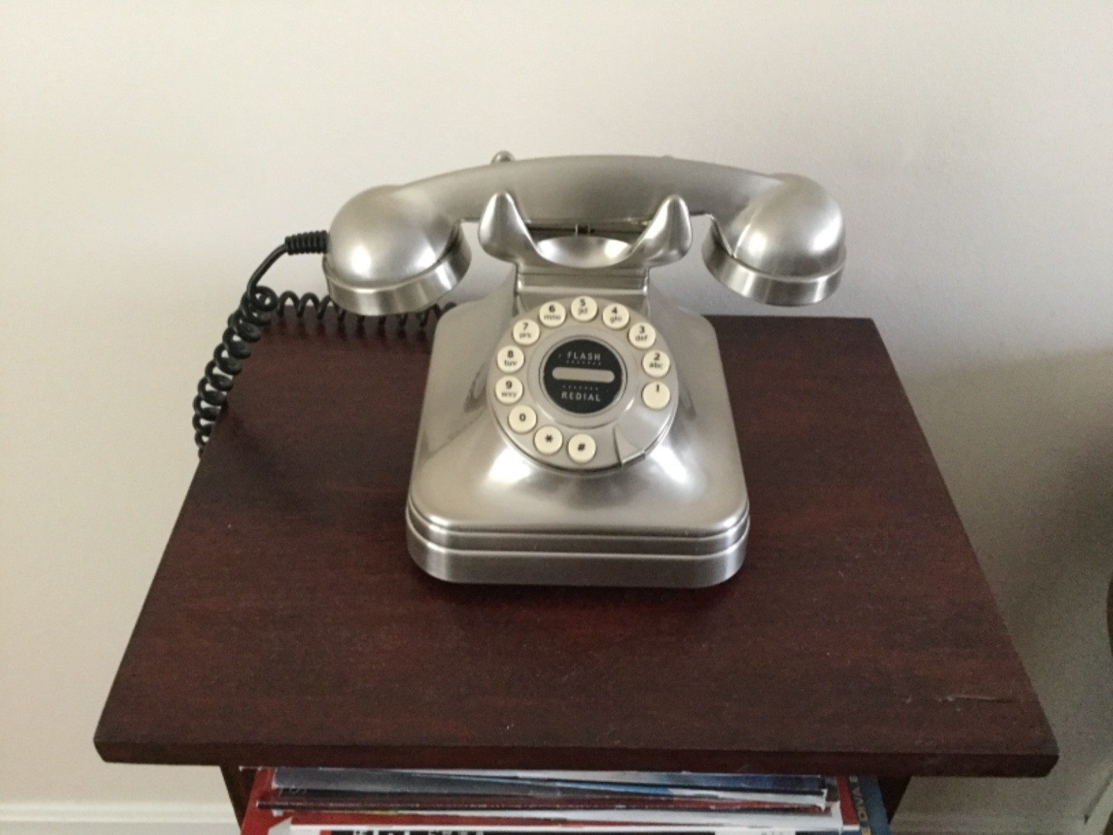 1930’s Replica Telephone ~ Brushed Stainless ~ Push Button