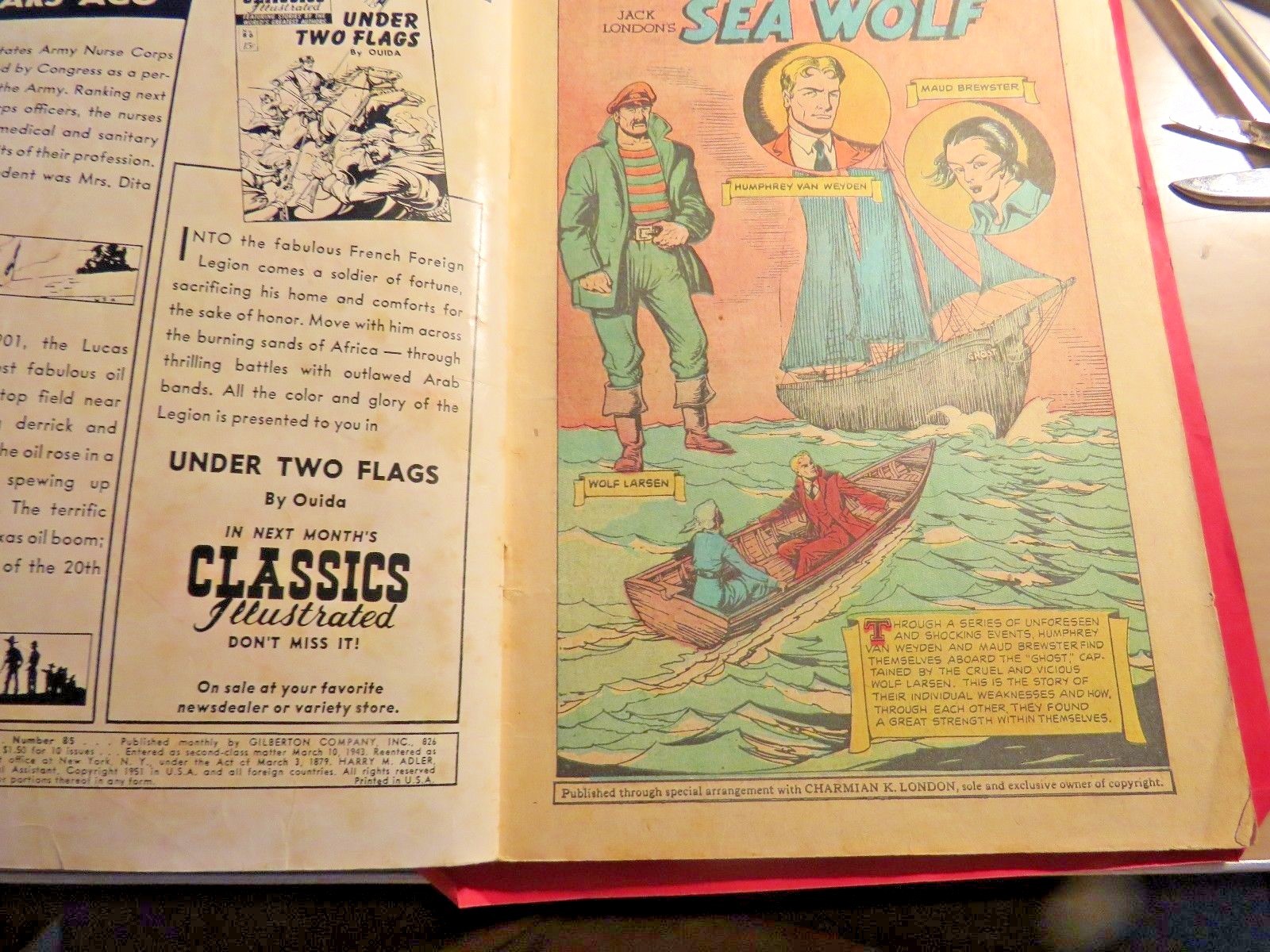 Classic Illustrated #85 Sea Wolf Golden Age First Edition (1951)  C323