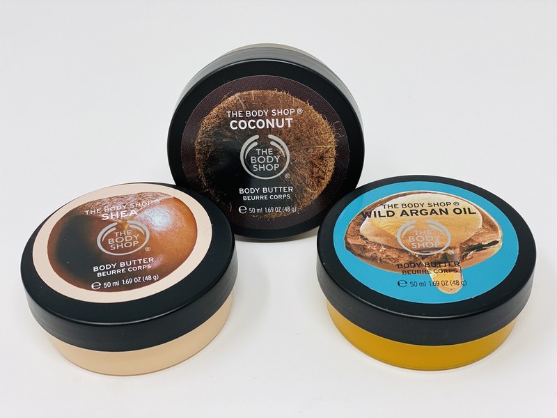 3pc.The Body Shop Wild Argan Oil Body Butter, Shea Butter, C