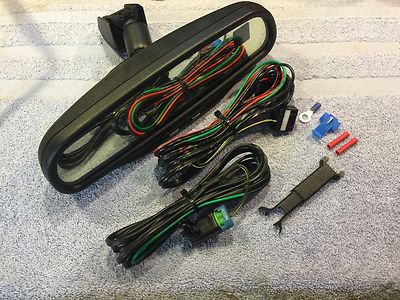 Gentex 261 Auto Dimming Mirror Kit w/ Compass Temperature Wiring Sensor & Cover