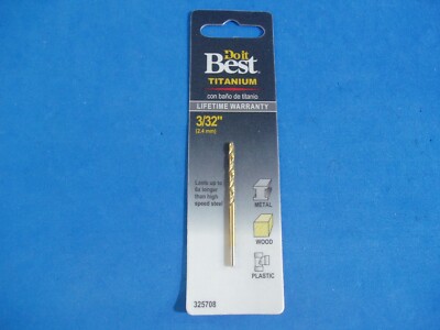 DO IT BEST 3/32'' TITANIUM HIGH SPEED STEEL DRILL BITS  
