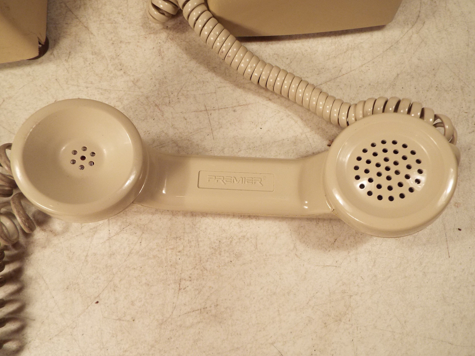 Lot of 2 Vintage Push Button Desk Telephones Premier & ITT 256444 & 250044