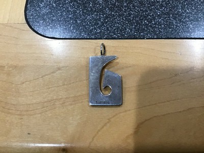 Rare MCM Sterling Silver Vtg LEONORE DOSKOW Modernist Pendant 