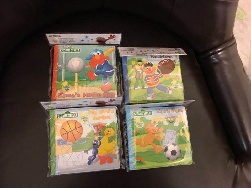 4- Sesame Street bath soft infant kid educational book New
