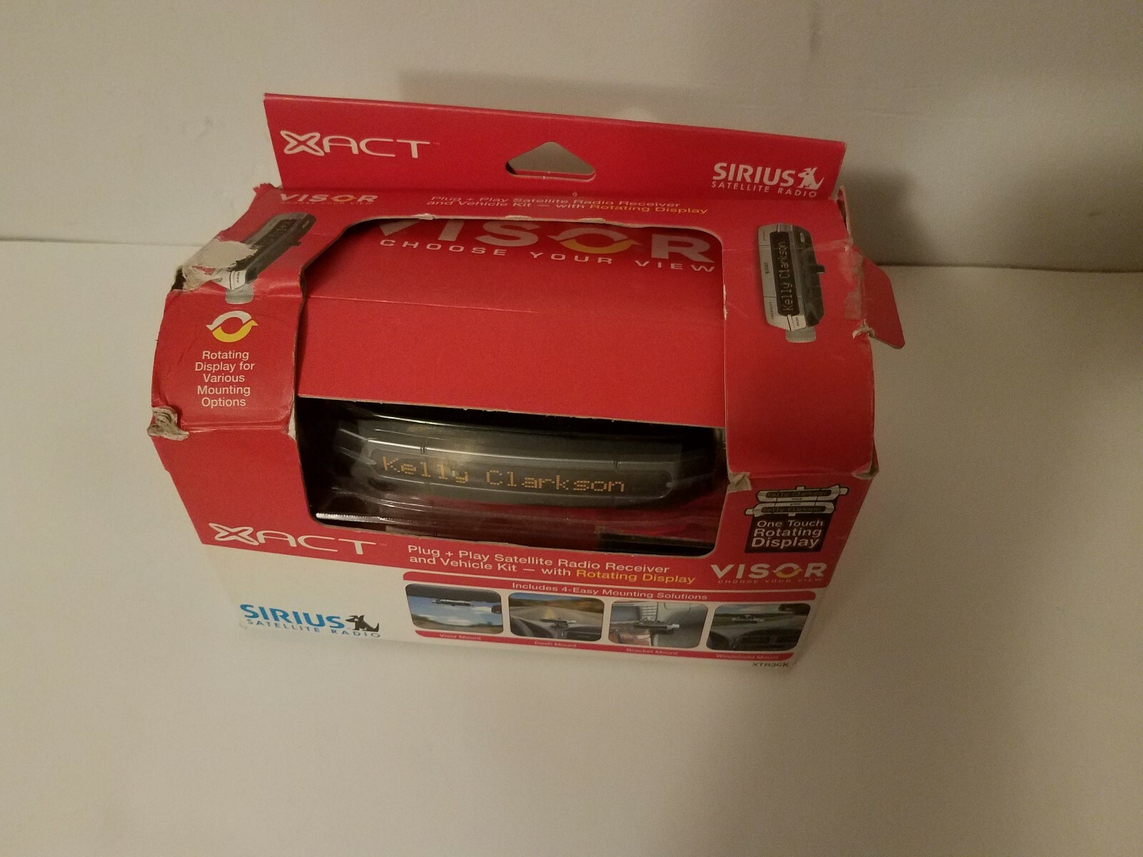 (NEW) XACT XTR3CK Sirius Satellite Radio Receiver With Vehicle Car Kit VISOR