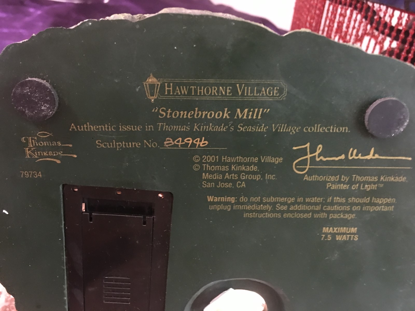 2001 Thomas Kinkade Hawthorne Village 