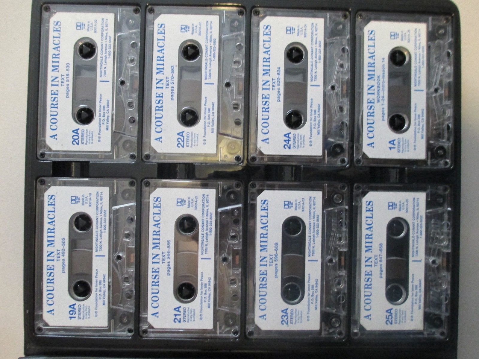 A Course in Miracles Foundation for Inner Peace Audio cassettes in case