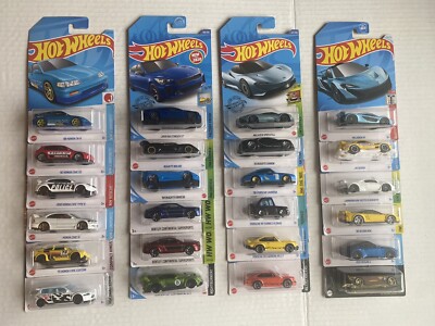 Hot Wheels Nissan Hondas Bugatti Porsche & More Lot of 24 Different cars NIB