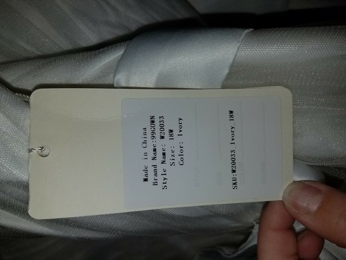 Brand New Never Worn Wedding Dress Size 18w Ivory Color Tea Length