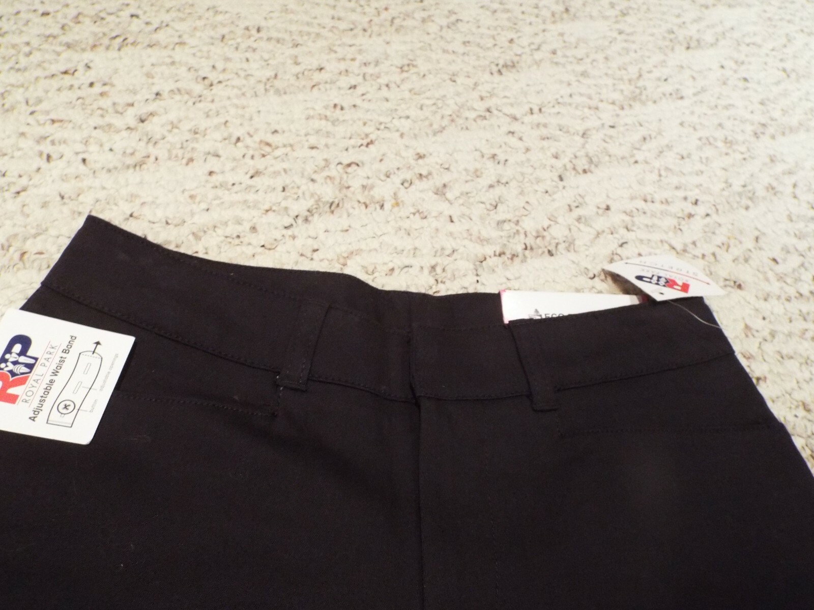 Girls navy blue pants size 10 adjustable waist band by Royal park school uniform