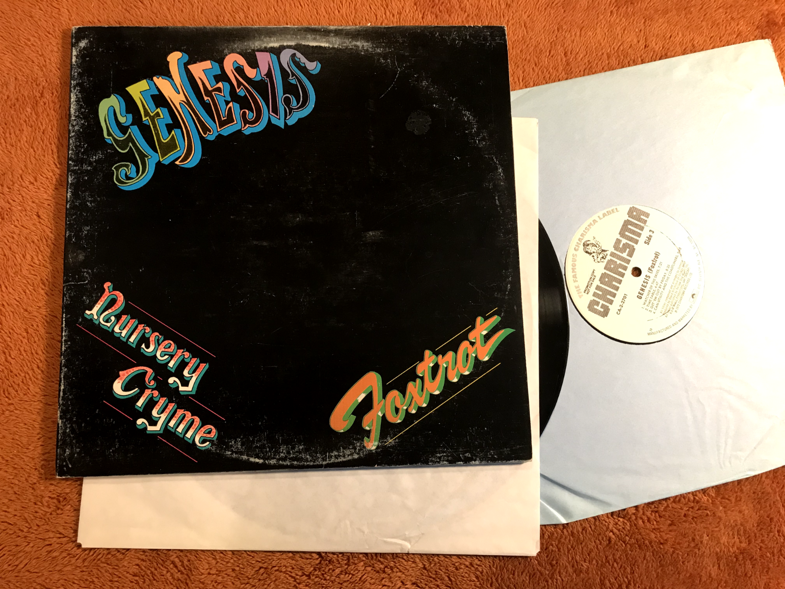 GENESIS★Nursery Cryme UK Pink Charisma オ GENESIS NURSERY CRYMES - LP RARE PINK CHARISMA A2/B2 VG+