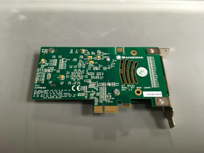 Sangoma AFT Series Base Rev 2.3 PCI Card with A102 Card Single Port T1 Card