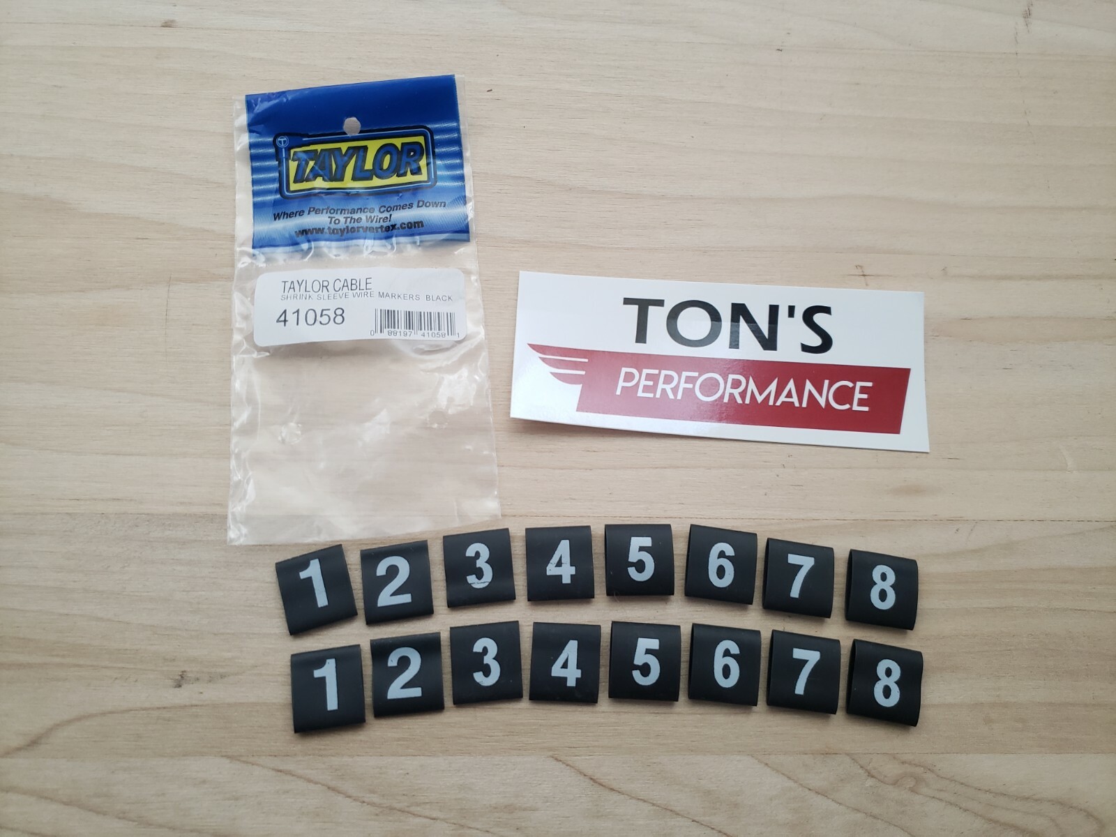 Taylor Cable Shrink Sleeve w/Numbers 41058 Taylor Cable Shrink Sleeve w/Numbers 41058
