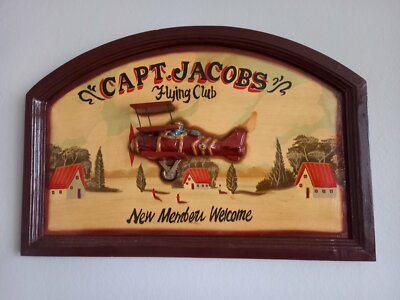 CAPT. JACOBS Flying Club ヴィンテージサインボード Capt