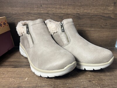 Skechers Social Mode Easy Going Water Repellent Ankle Boot Mushroom 8.5M New