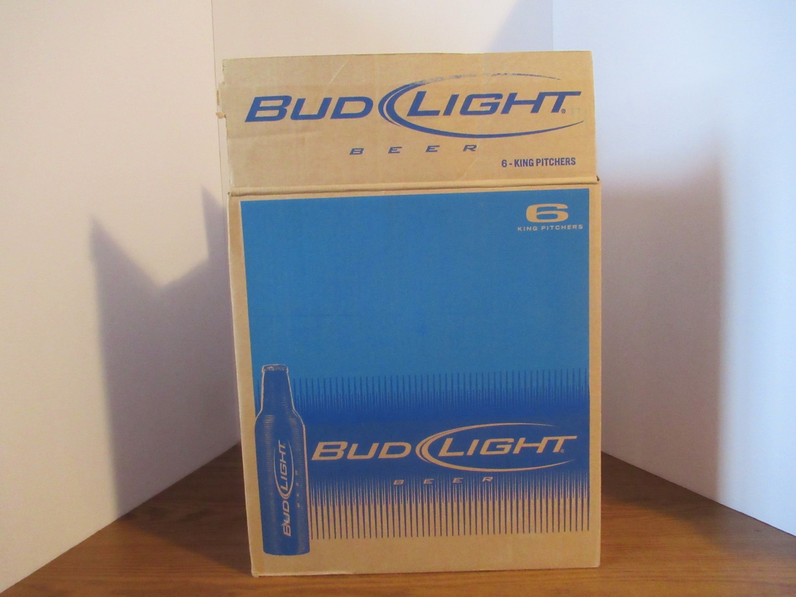 (1) ONE BUDWEISER COBALT BLUE Bud Light  BOTTLE change BANK. 14.75