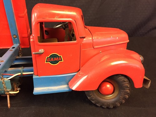 Gama 501 Red Truck w Parts and Original 1950s RARE made in US Zone Germany