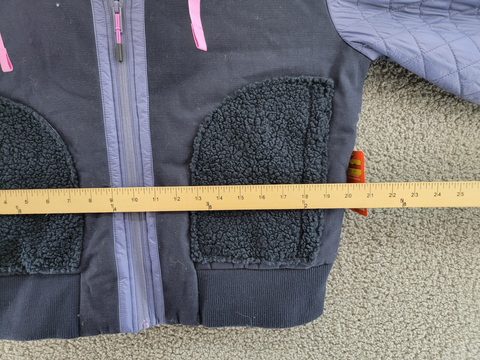 Bass Outdoor Quilted-Trim Zip Bomber Jacket Women's XS Heron - Multi Cozy Fleece - Picture 11 of 17