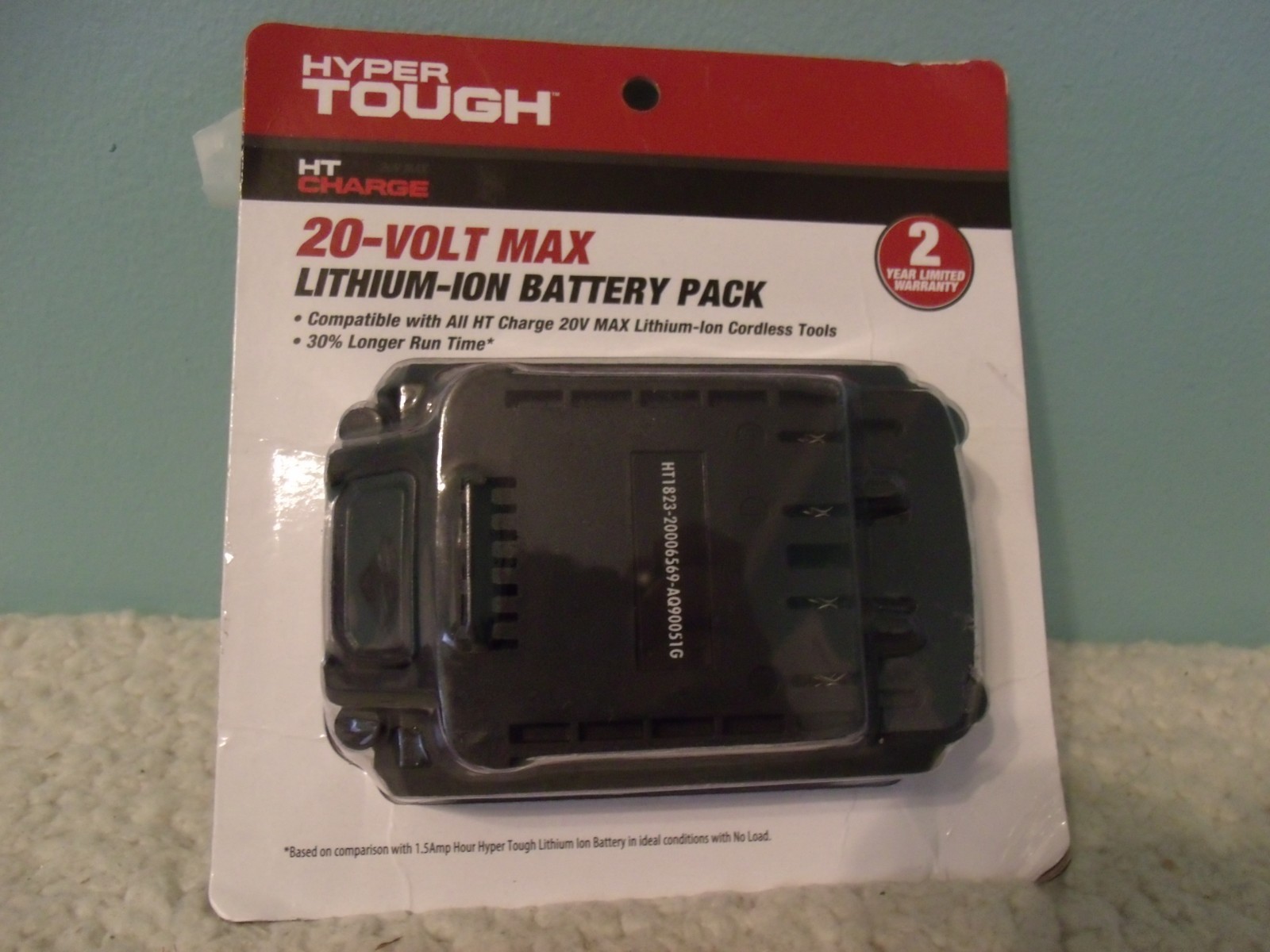 Hyper Tough Charge 20-V Max Lithium-ION Battery Pack AQ90051G NEW!! Sealed!