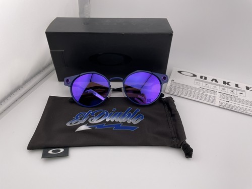 Pre-owned Oakley Deadbolt Fabio Quartararo Matte Navy Prizm Violet Sunglasses Oo6046-10 B In Purple
