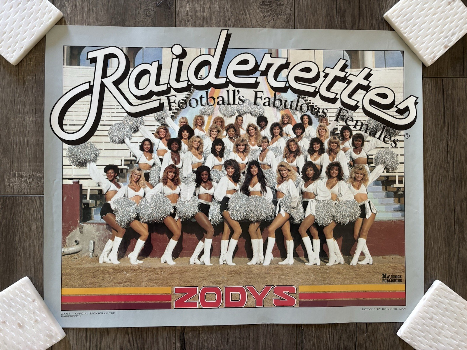1985 Zody's Los Angeles Raiderettes Poster NFL Raiders 21
