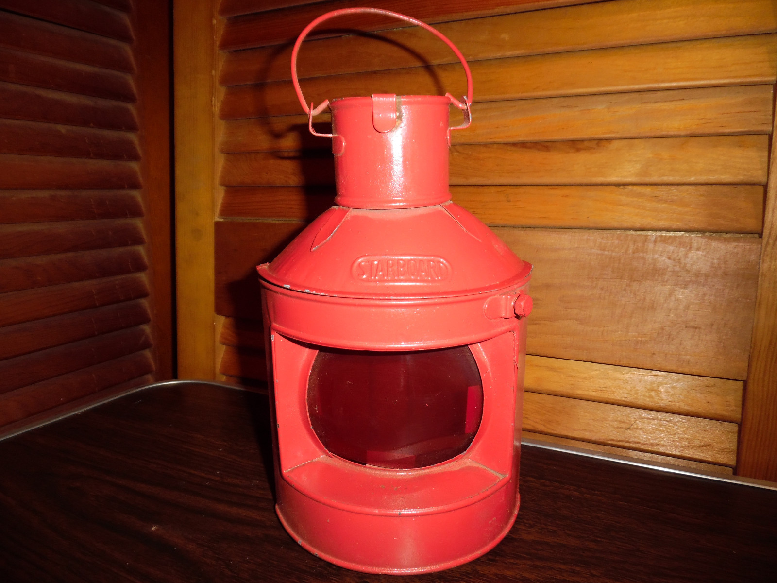 NAUTICAL STARBOARD MARINE LANTERN IN RED