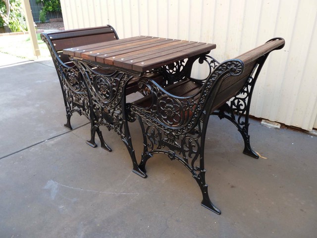 Cast Iron Chairs (2) & Table garden setting - Refurbished | Outdoor