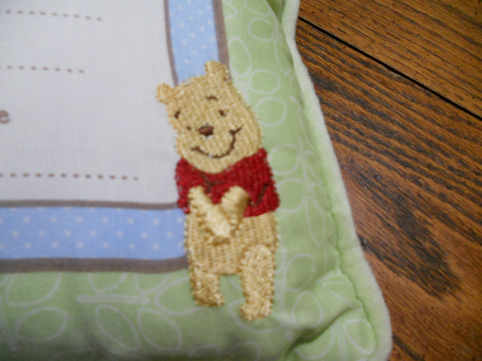 Disney Winnie The Pooh Pillow w/Place for Birth Announcement  