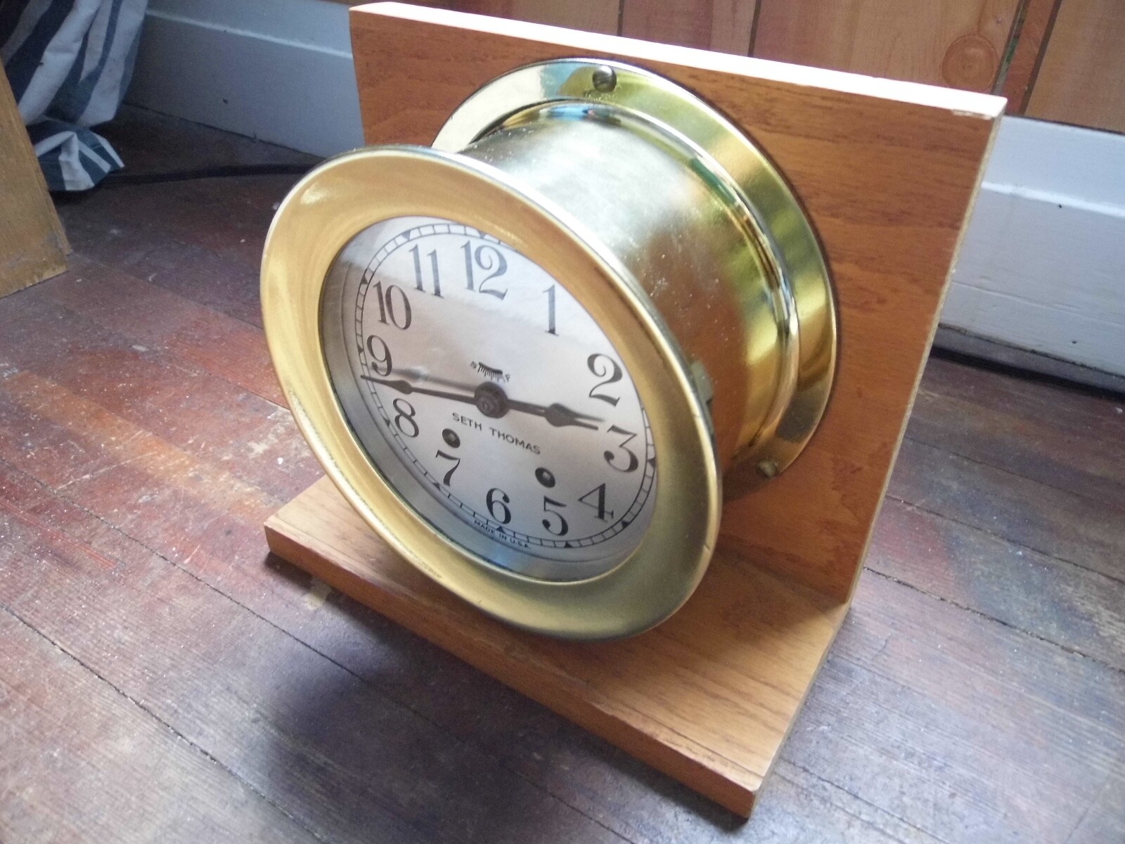 Vintage Seth Thomas Ships Bell Clock with Chelsea Winding Key