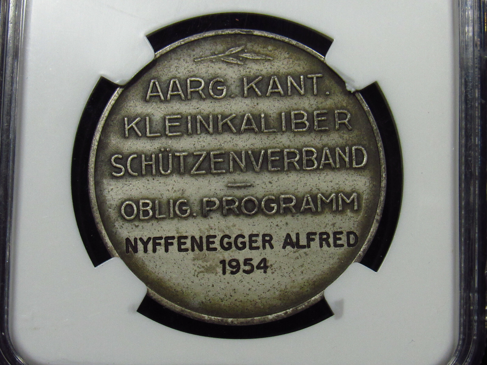 1944 Swiss Shooting Fest Medal NGC MS63 (031) ti