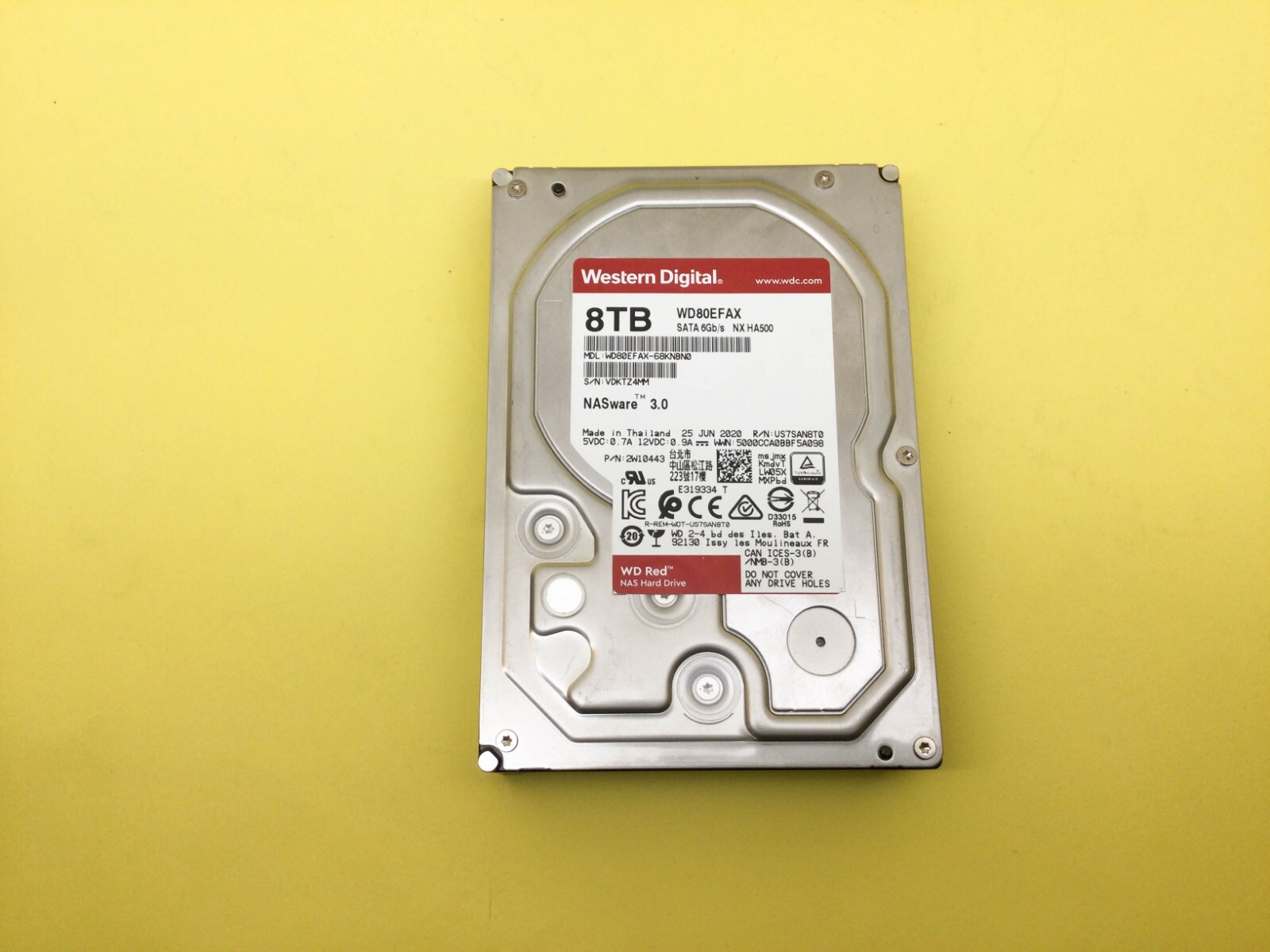 OEMベアドライブWD Red 8tb NASハードドライブ256?MBキャッシュwd80efax 中古OEMベアドライブWD Red 8tb NASハードドライブ256 MBキャッシュ