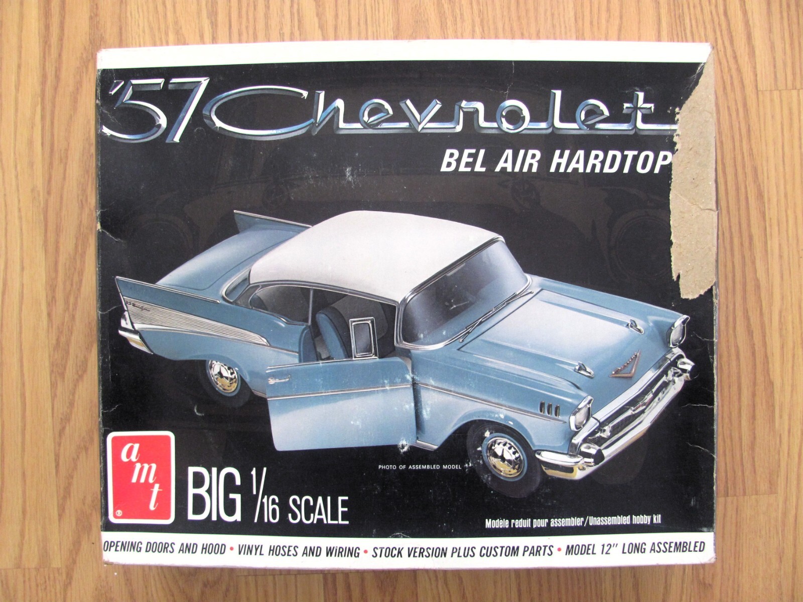 AMT 1/16 SCALE 1957 CHEVROLET BEL AIR HARDTOP RARE KIT #T841