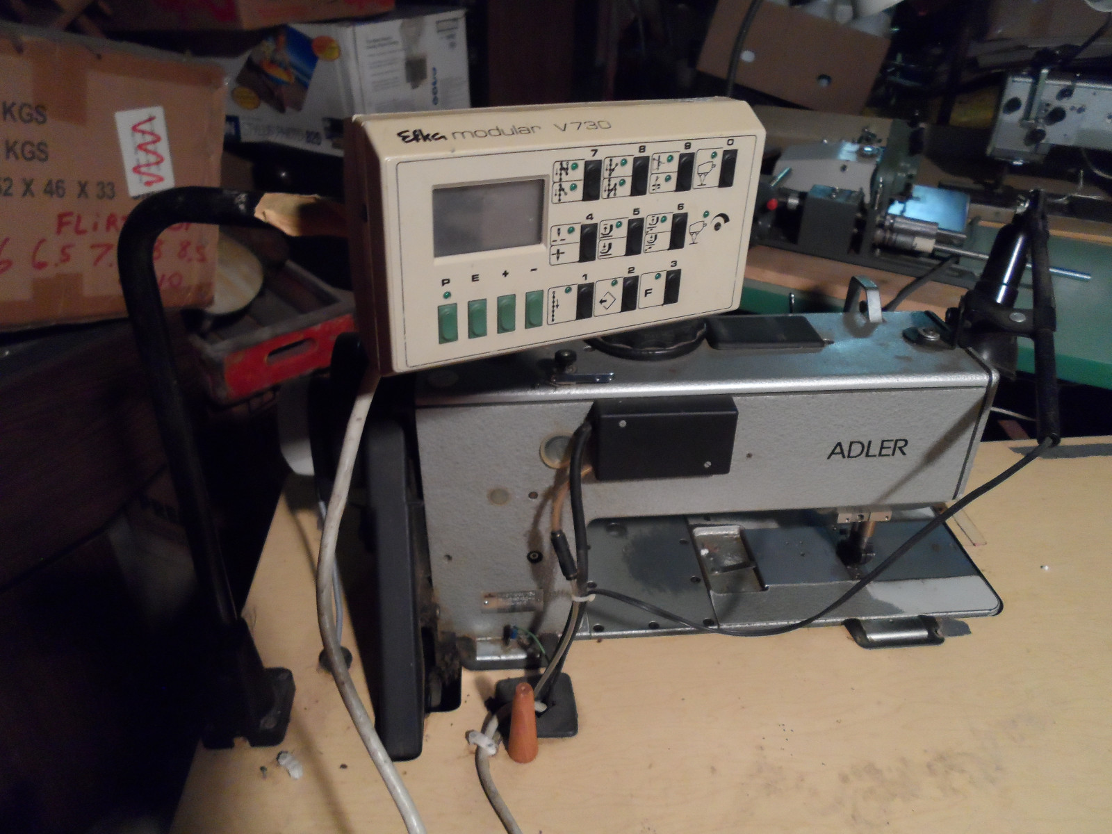 Adler Industrial Sewing Machine with Elka Variostop Modular