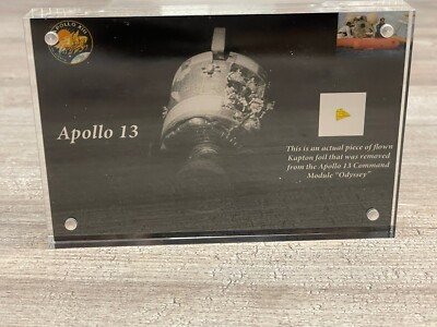 Apollo 13 Space Flown Kapton Foil Command Module Odyssey NASA Acrylic 4x6 Frame