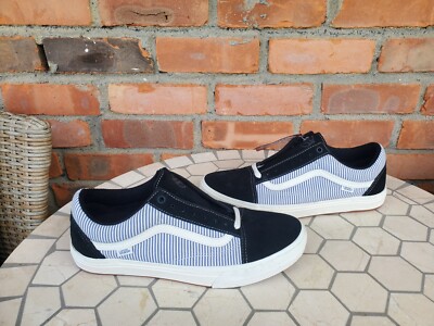 VANS BMX Old Skool Federal, Mens Sz 12, Pinstripe Black Blue White | VN0A5HEZ39C