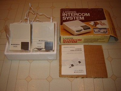 VINTAGE ARCHER 2-STATION WIRED INTERCOM SYSTEM RADIO SHACK TANDY CAT.NO. 43-222A