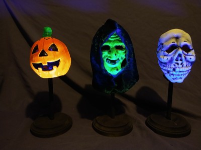 Halloween 3  S.T.W Florescent Mask Set Of 3 small scale 5''masks