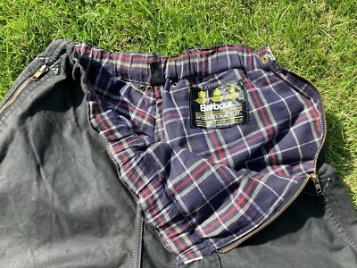 Barbour International Suit Trousers Vintage Waxed Cotton 3 Crest (XL)