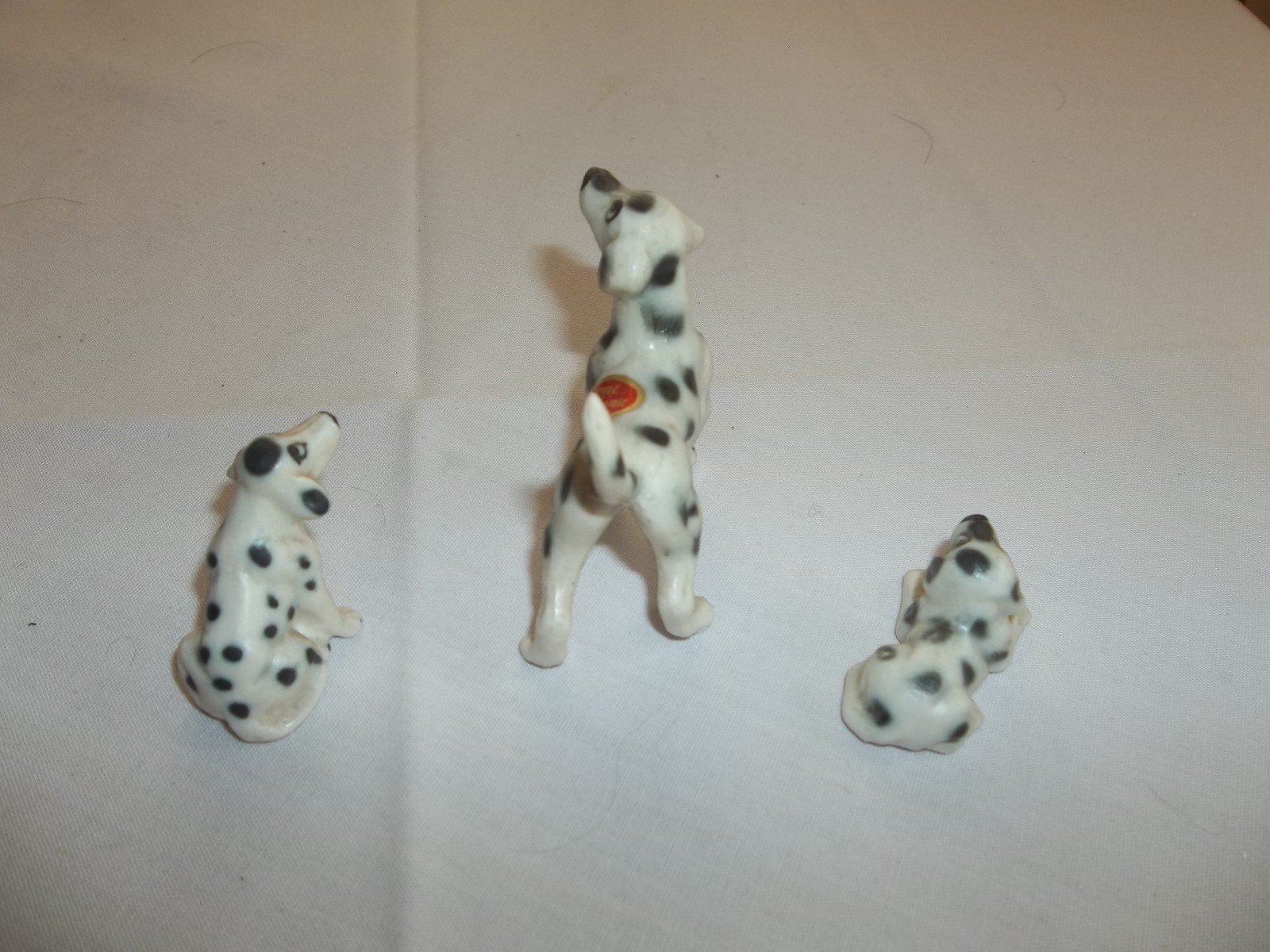 Vintage Bone China Miniature Dalmation Dogs, Set of 3