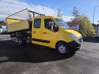 2016 ON 66 PLATE VAUXHALL MOVANO R3500 L3H1 LWB CREW CAB TIPPER ULEZ FREE ZONE