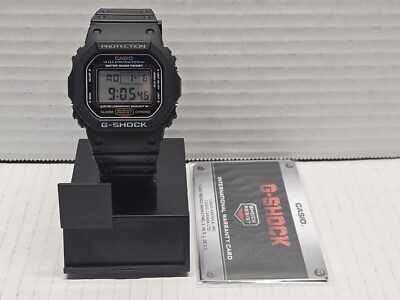 NEW Casio G-Shock Quartz Digital Watch 200M Deep DW-5600E-1V Resin Strap BLACK