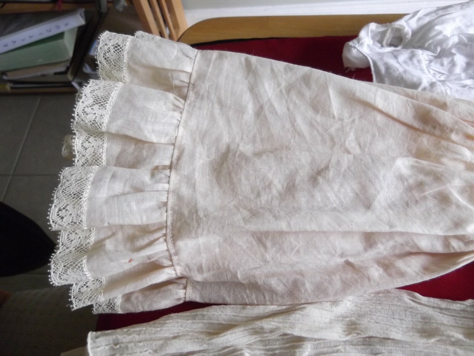 LOT OF VARIOUS DOLL SOCKS SLIPS & DOLL DRESS