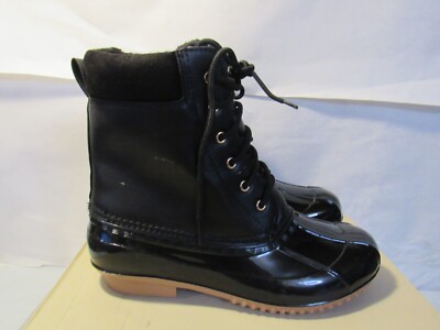JustFab Cold Weather Evi Slip On Boots Black Onyx Size 8 New in the Box  C48M