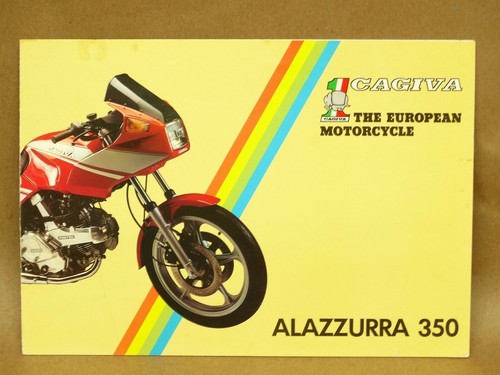 ヨーロピアン Vtg 1985 Cagiva Alazzurra 350 Motorcycle Street Bike