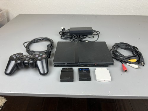 Sony PlayStation 2 Slim PS2 Black Console Gaming System SCPH