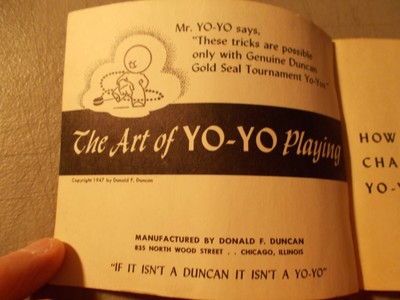 VINTAGE 1947 DUNCAN YO-YO BOOK OF TRICKS