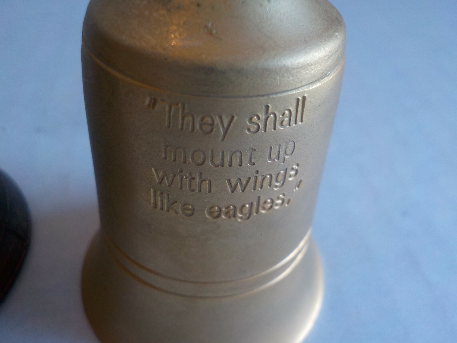 Small Bronzed Liberty Bell plus American Eagle Isaiah 40:31 Bell