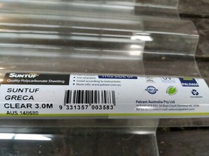 Suntuf 3m Clear Greca Polycarbonate Roofing | Building Materials