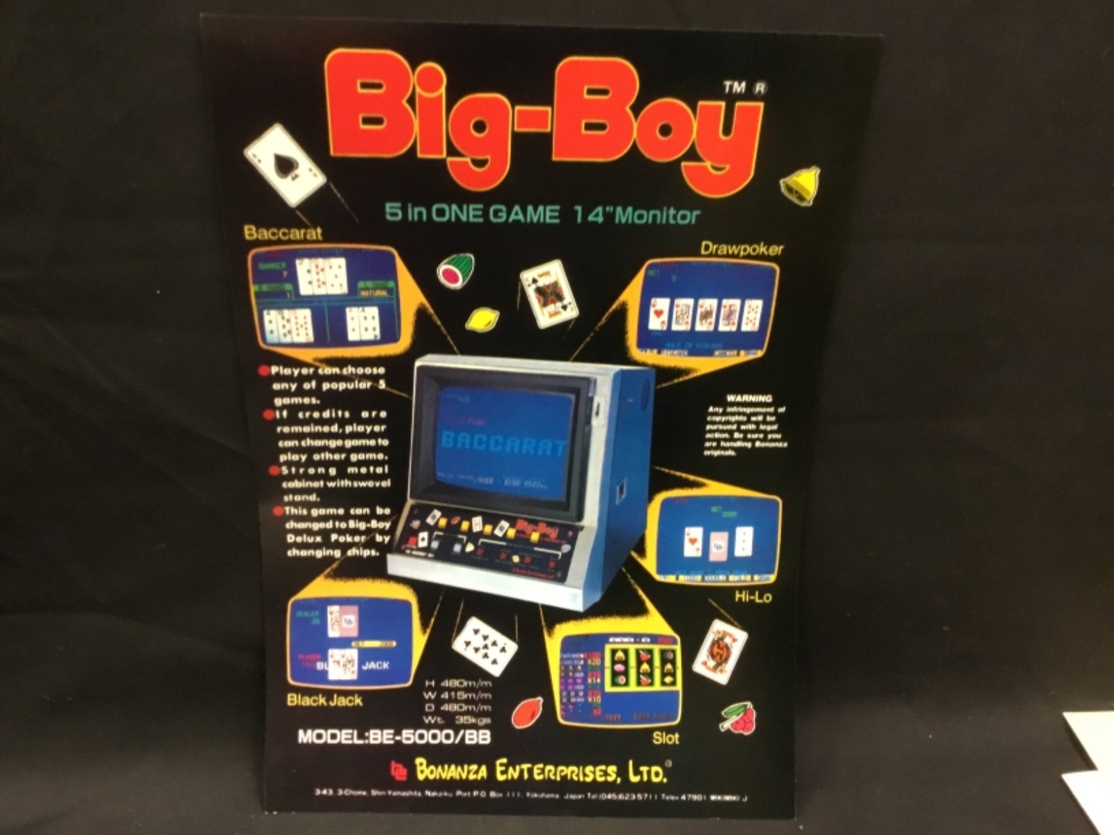 Video/slot machine rare catalogs from 1980’s